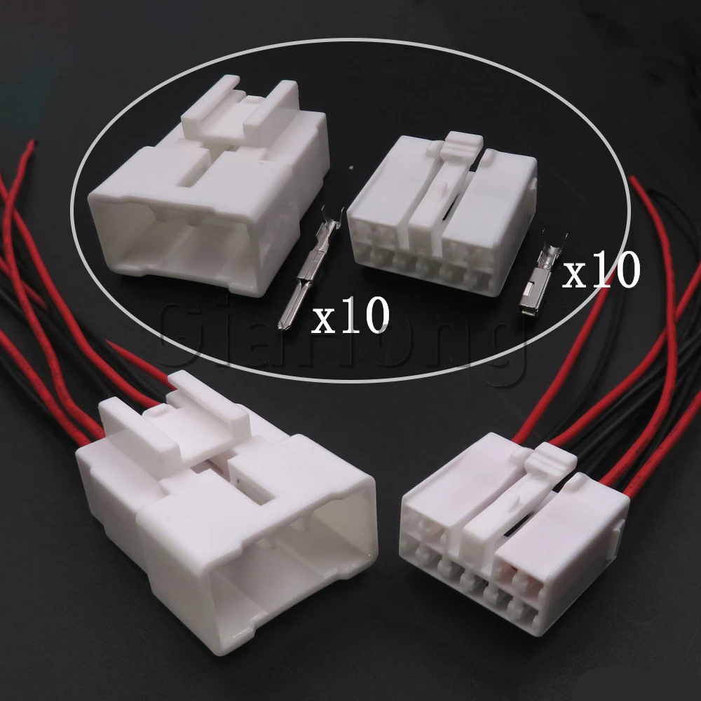 

1 Set 10 Ways Auto Wire Cable Connector MG651056 MG641059 Car Modification Unsealed Socket With Terminal 7283-1100
