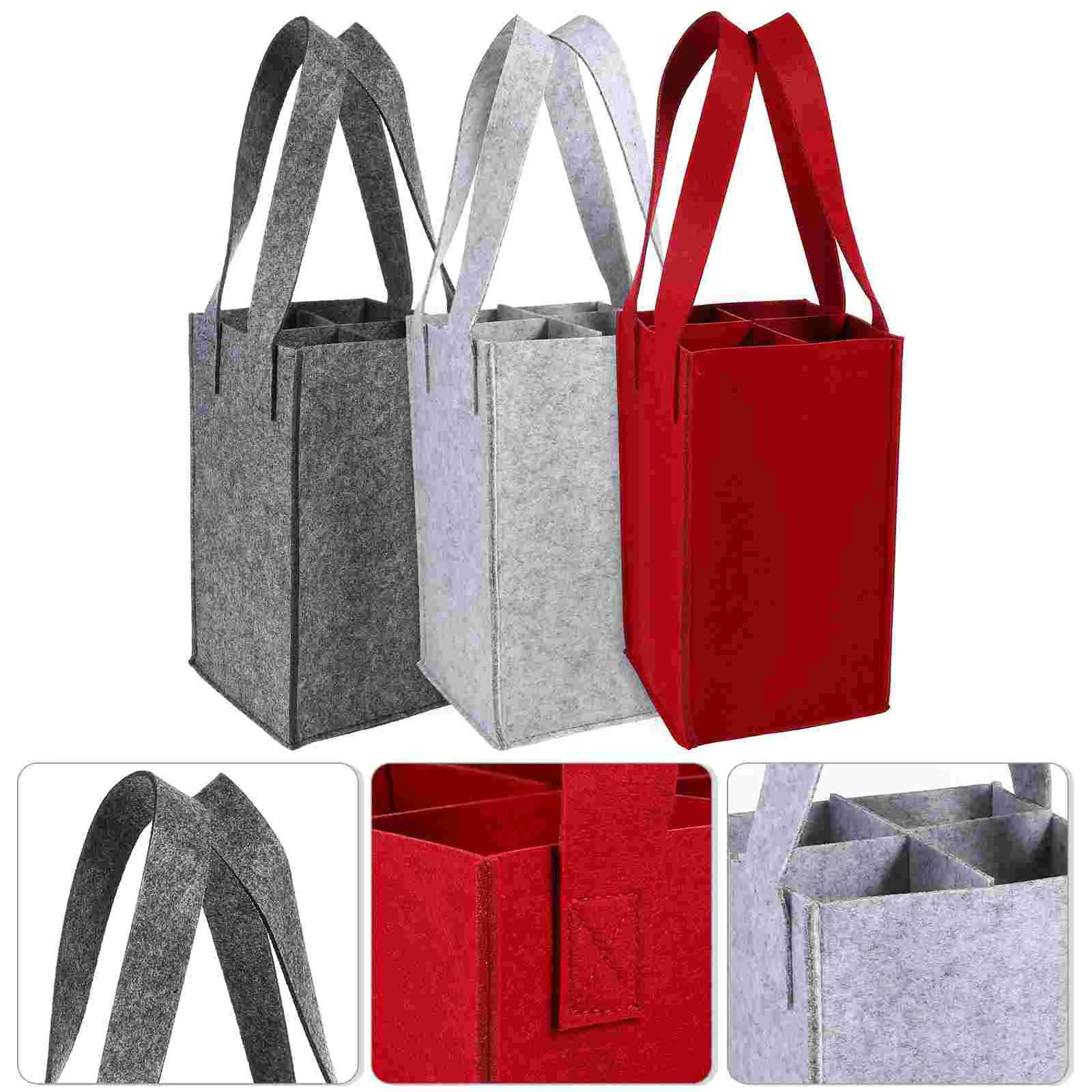 4Grid Felt Bag Beer Bottle Shopping Tote Red Travel Carry On Bag Wedding Party Camping Bottle Carry Bags
4Grid Felt Bag Beer Bottle Shopping Tote Red Travel Carry On Bag Wedding Party Camping Bottle Carry Bags