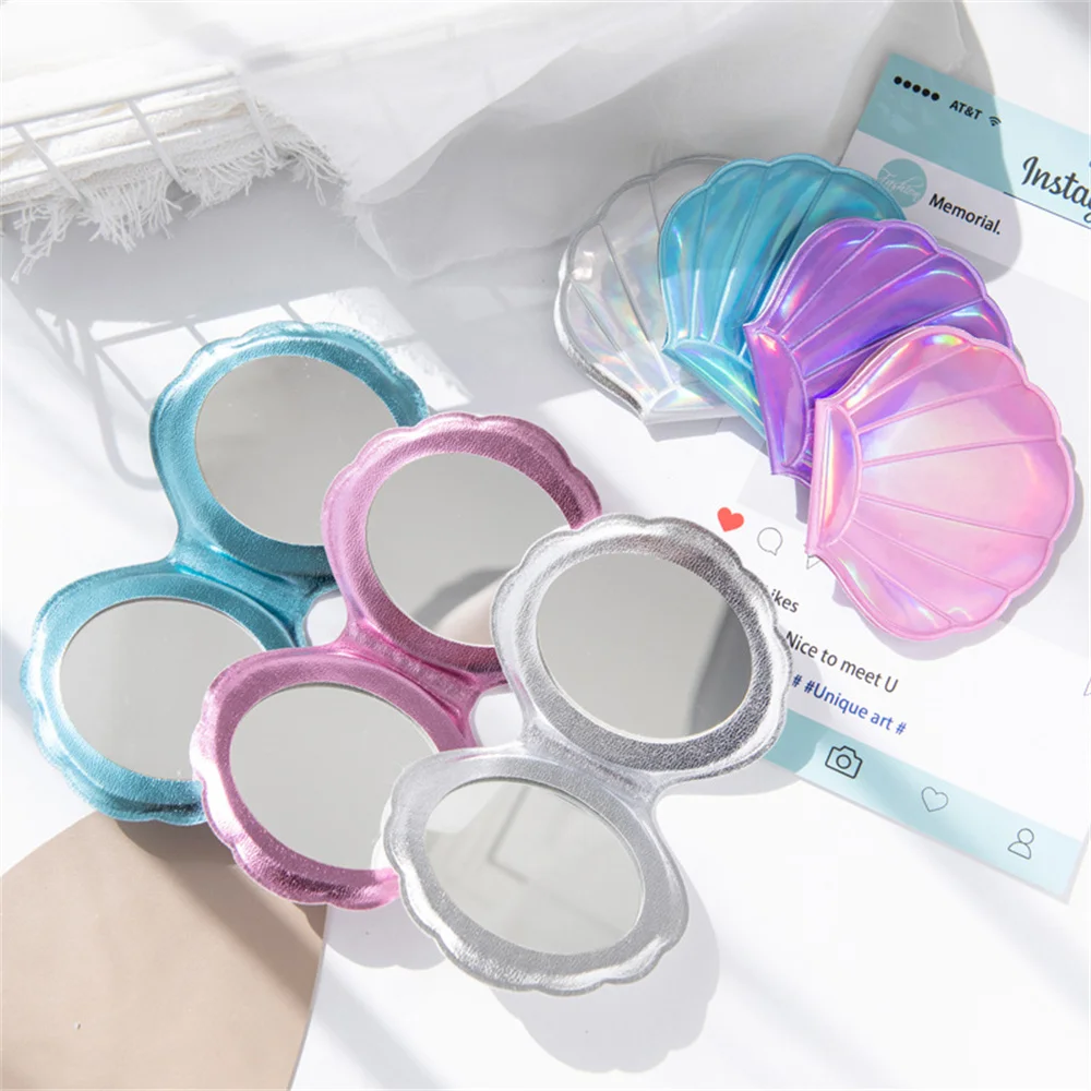 Dream Laser Color Shell Shape Makeup Mirror 2x Magnifying Mirror Portable Double-Sided Folding Pocket Kawaii Makeup Accessories
Dream Laser Color Shell Shape Makeup Mirror 2x Magnifying Mirror Portable Double-Sided Folding Pocket Kawaii Makeup Accessories