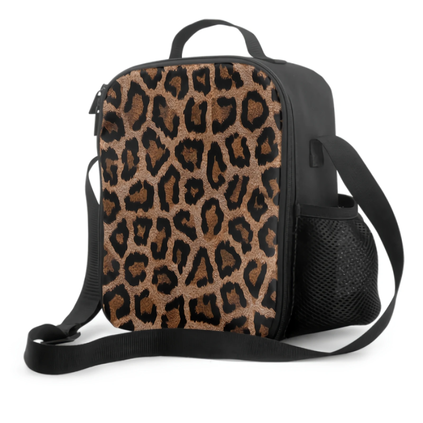 Brown Leopard Print Insulated Thermal Lunch Bags Washable Tote Crossbody Lunch Container Food Carrier for School Travel Work
Brown Leopard Print Insulated Thermal Lunch Bags Washable Tote Crossbody Lunch Container Food Carrier for School Travel Work