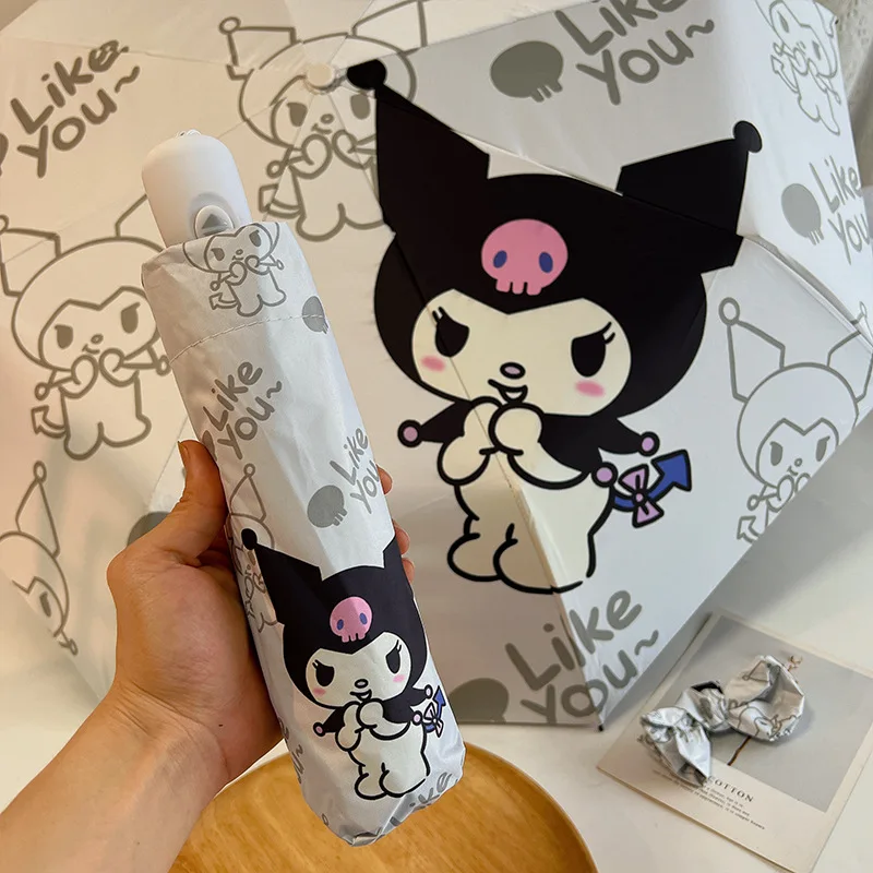 Зонт Sanrio Kuromi Cinnamoroll My Melody, милый мультяшный складной зонт с защитой от ультрафиолета, для женщин и мужчин, зонт от солнца для путешествий
Зонт Sanrio Kuromi Cinnamoroll My Melody, милый мультяшный складной зонт с защитой от ультрафиолета, для женщин и мужчин, зонт от солнца для путешествий