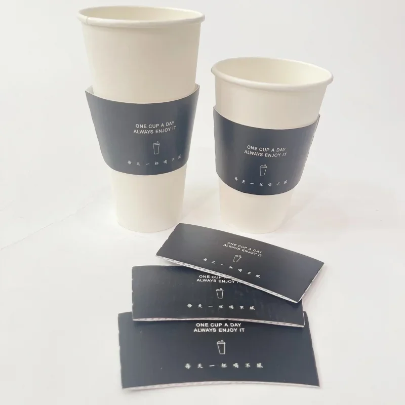 

Индивидуальная продукция, индивидуальная печать, экологически чистый многоразовый бумажный рукав для чашки, рукав для чашки горячего кофе