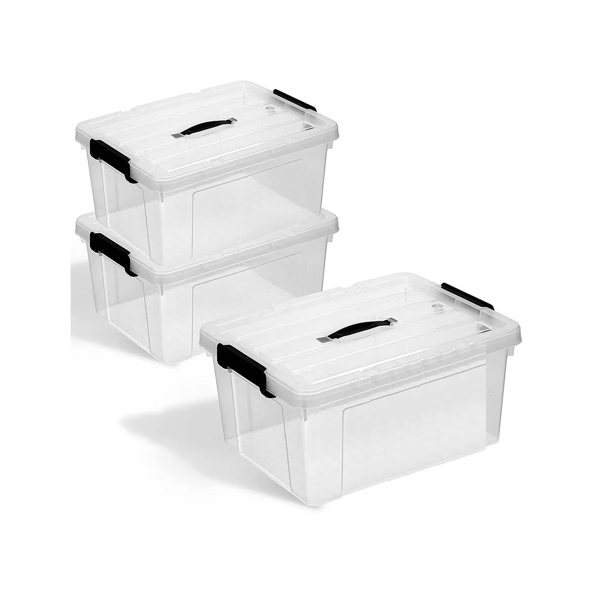 Storage Boxes with Lids, Set of 3, Modern Stacking Boxes for Organisation and Storage, Extremely Robust
Storage Boxes with Lids, Set of 3, Modern Stacking Boxes for Organisation and Storage, Extremely Robust