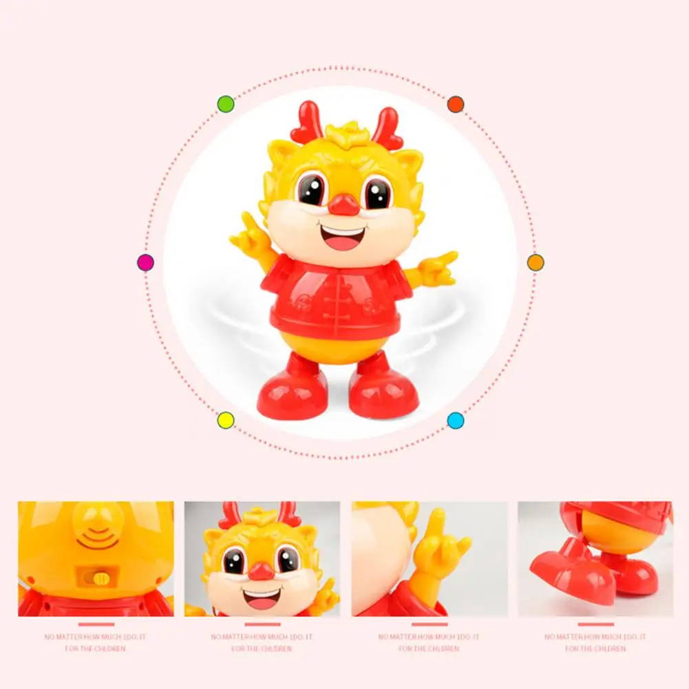 

High-quality Plastic Toy Attractive Electric Toy Dragon Lighting Dancing Swing Music Ornamental Cartoon for Children's for Kids