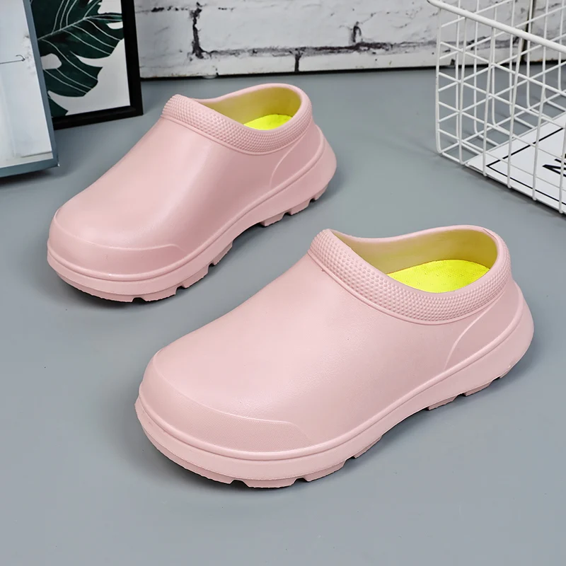 

Casual Sneakers Men's Anti Slip Wear Resistant Garden Beach Shoes Lightweight Couples Large Waterproof Nurse Chef Work Shoes