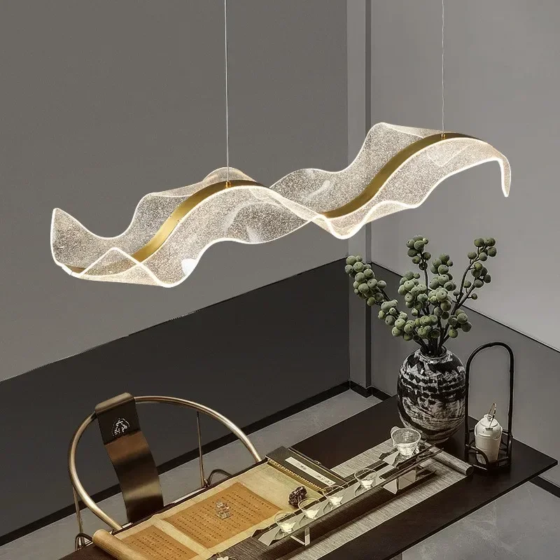 Modern Wave LED Pendant Lights for Living Restaurant Room Food Tables Bar Golden Chandelier Home Decor Hanging Light Fixture
Modern Wave LED Pendant Lights for Living Restaurant Room Food Tables Bar Golden Chandelier Home Decor Hanging Light Fixture