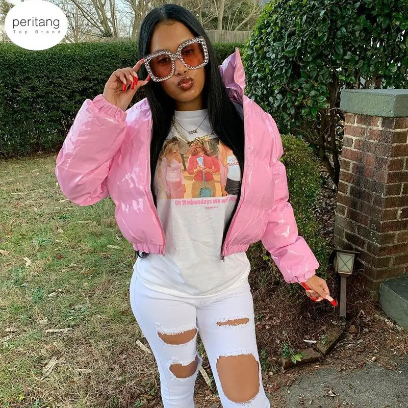 Fashion Cute Women Bright PU Pink Puffer Jacket Winter Warm Bubble Coats Shiny Leather Parkas Down Zipper Cropped Jackets Parkas
Fashion Cute Women Bright PU Pink Puffer Jacket Winter Warm Bubble Coats Shiny Leather Parkas Down Zipper Cropped Jackets Parkas