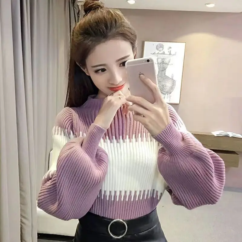 Autumn Winter Women's Clothing Korean Version Fashion Casual Loose Round Neck Sweater Top Womens Pullover Lantern Sleeve Sweater
Autumn Winter Women's Clothing Korean Version Fashion Casual Loose Round Neck Sweater Top Womens Pullover Lantern Sleeve Sweater