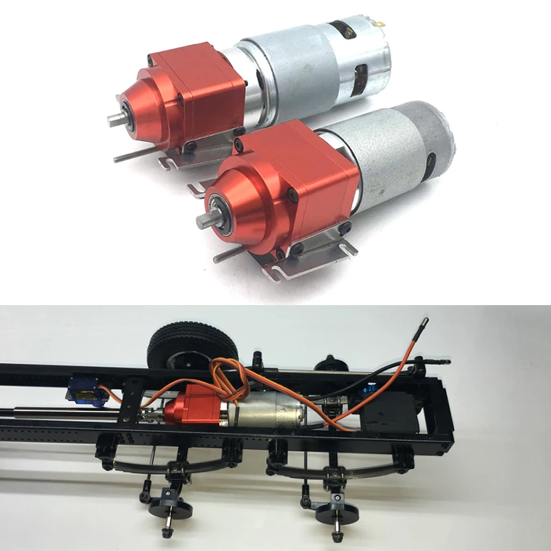Metal Two-speed Planetary Gearbox and 550/795 Motors for 1/14 Tamiya RC Truck Trailer Tipper Scania 770S MAN Benz Car Diy Parts
Metal Two-speed Planetary Gearbox and 550/795 Motors for 1/14 Tamiya RC Truck Trailer Tipper Scania 770S MAN Benz Car Diy Parts
