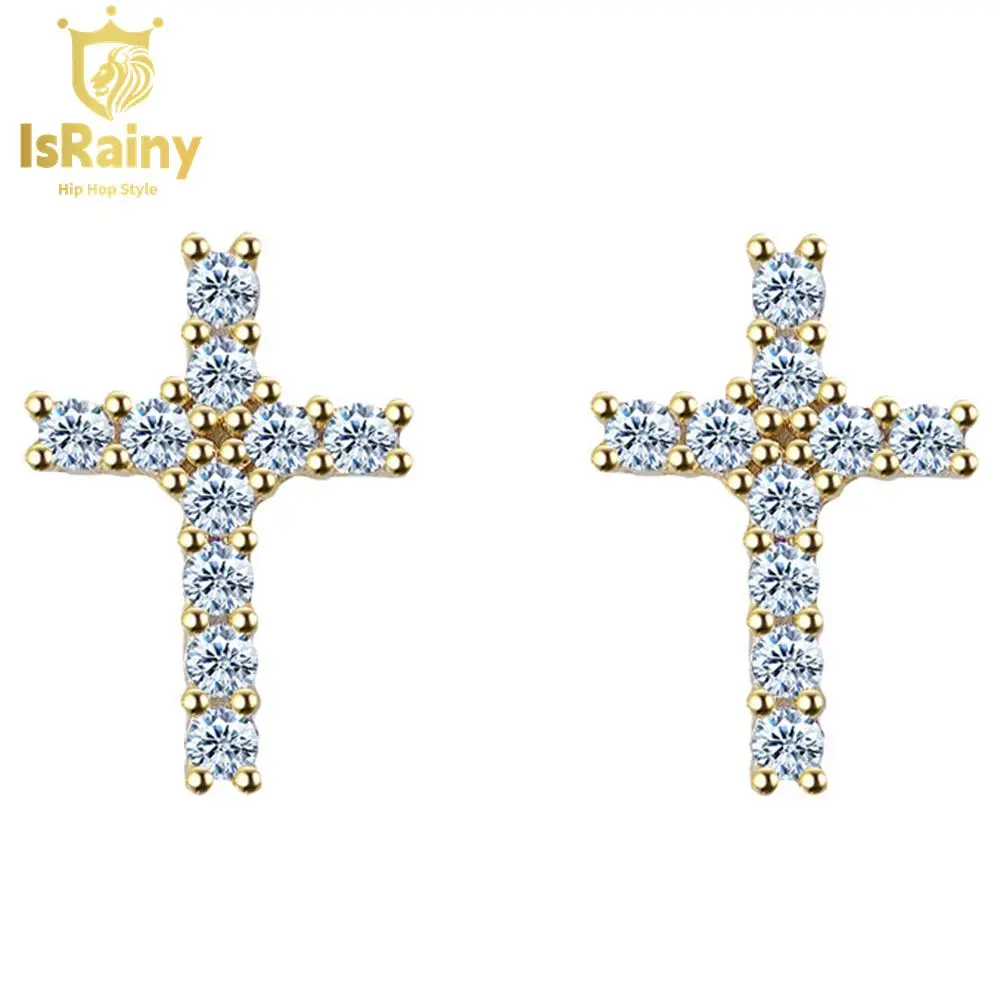 IsRainy Hip Hop Rock 925 Sterling Silver VVS1 Real GRA Moissanite D Color Diamonds Cross Ear Screw Stud Earrings Fine Jewelry
IsRainy Hip Hop Rock 925 Sterling Silver VVS1 Real GRA Moissanite D Color Diamonds Cross Ear Screw Stud Earrings Fine Jewelry