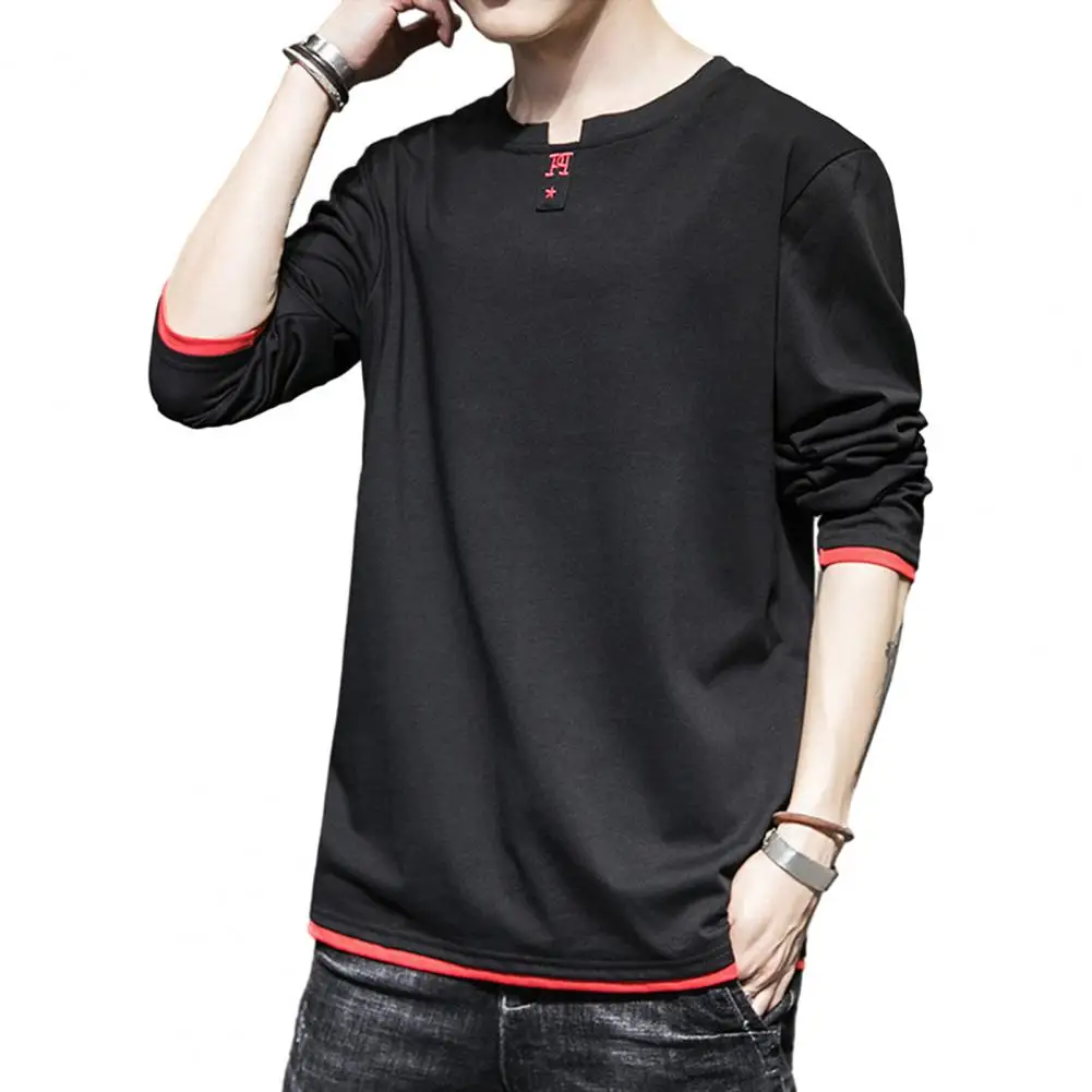 Round Neck Top Men's Soft Breathable Long Sleeve Pullover Simple Style Two-piece Solid Color T-shirt for Fall Spring Long Sleeve
Round Neck Top Men's Soft Breathable Long Sleeve Pullover Simple Style Two-piece Solid Color T-shirt for Fall Spring Long Sleeve