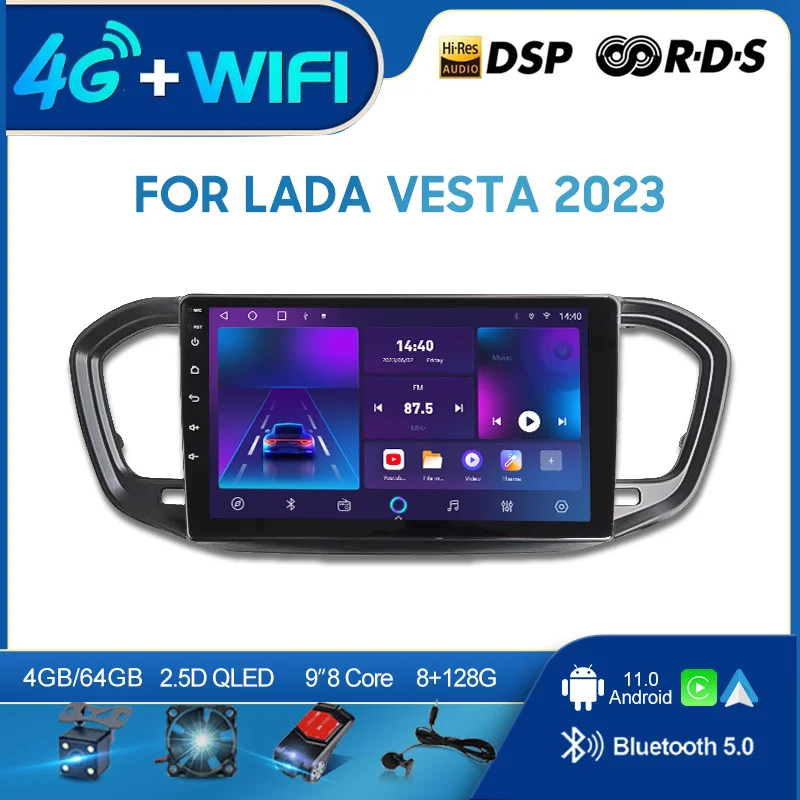 Автомагнитола QSZN для Lada Vesta 2023, мультимедийный видеоплеер на Android 12,0, 9 дюймов, 2 din, GPS-навигация, 4G
Автомагнитола QSZN для Lada Vesta 2023, мультимедийный видеоплеер на Android 12,0, 9 дюймов, 2 din, GPS-навигация, 4G