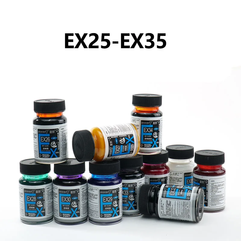 60ml EX25~EX35 Drawing Oil Based Transparent Color Paint Coating DIY Handcraft Military Car Ship Tank Doll Building Tool
60ml EX25~EX35 Drawing Oil Based Transparent Color Paint Coating DIY Handcraft Military Car Ship Tank Doll Building Tool