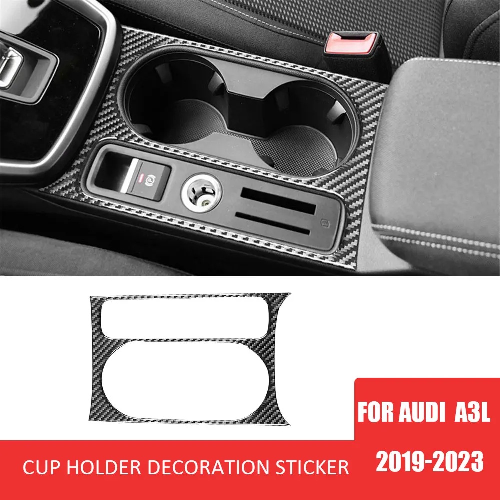 Carbon Fiber Car Central Control Water Cup Holder Frame Decorative Sticker Interior Modification Parts for Audi A3L 2019-2023
Carbon Fiber Car Central Control Water Cup Holder Frame Decorative Sticker Interior Modification Parts for Audi A3L 2019-2023