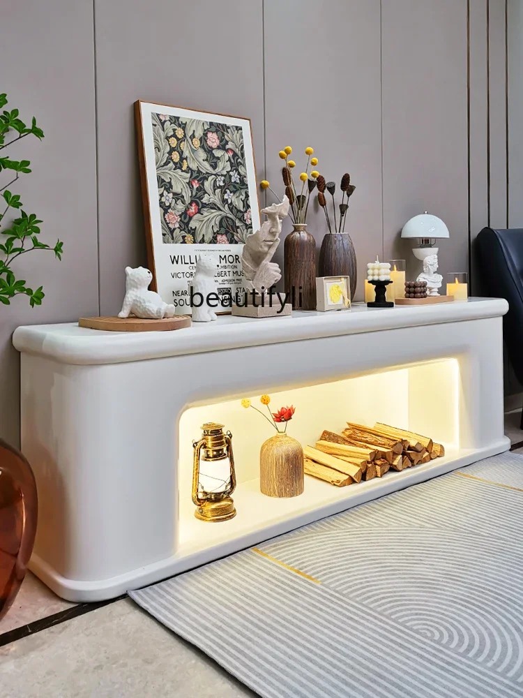 Белый французский ТВ-шкаф со стандартным камином, Современная Минималистичная французская черная Подставка для телевизора в гостиную, мебель для гостиной 
Белый французский ТВ-шкаф со стандартным камином, Современная Минималистичная французская черная Подставка для телевизора в гостиную, мебель для гостиной