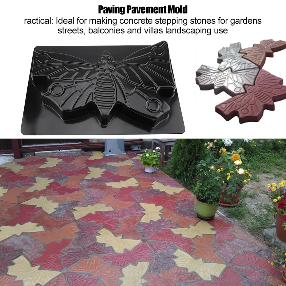 

Garden Walk Pavement Mold DIY Manually Paving Cement Brick Stone Road Concrete Molds Path Maker Reusable DIY Manually Paving