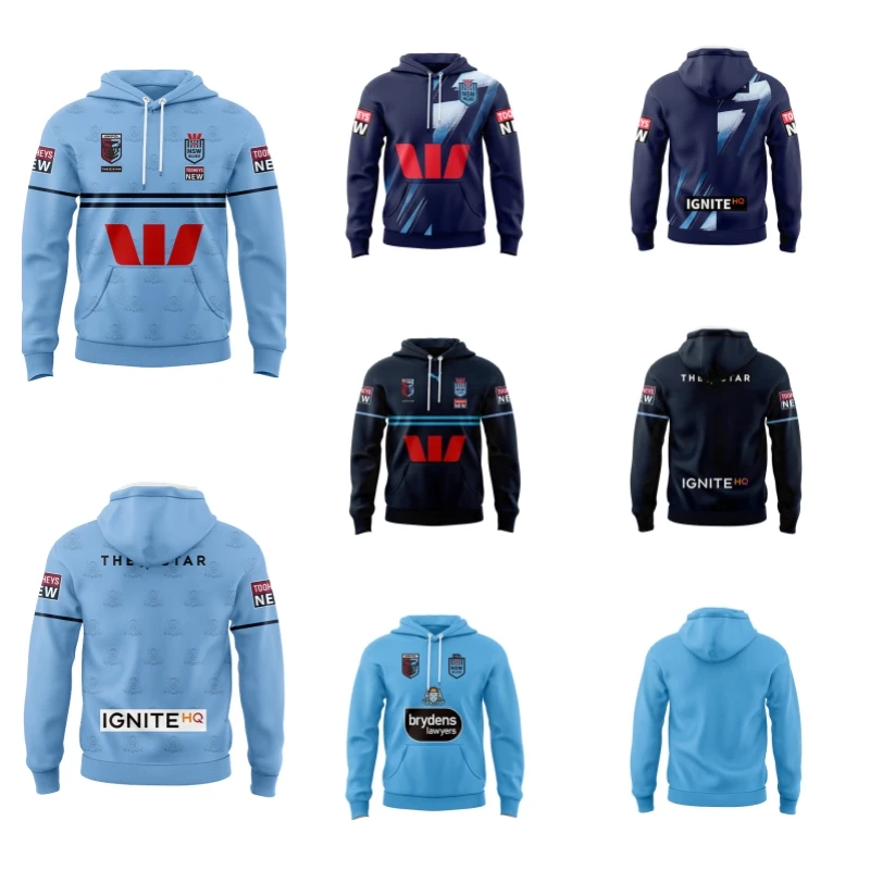 Loose Fall Sweatshirt Men's Street Funny Hoodie 2023 NSW BLUES STATE OF ORIGIN Jersey Rugby Hoodie
Loose Fall Sweatshirt Men's Street Funny Hoodie 2023 NSW BLUES STATE OF ORIGIN Jersey Rugby Hoodie