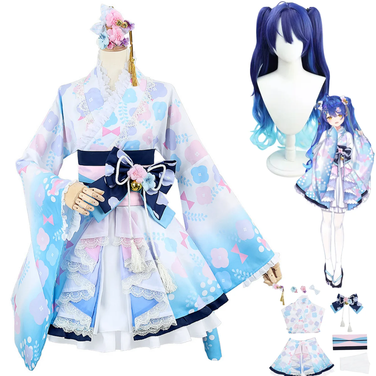 Anime Virtual YouTuber NIJISANJI Amamiya Kokoro Cosplay Costume Wig Japanese Kimono Skirt Lolita Woman Sexy Kawaii Party Suit
Anime Virtual YouTuber NIJISANJI Amamiya Kokoro Cosplay Costume Wig Japanese Kimono Skirt Lolita Woman Sexy Kawaii Party Suit