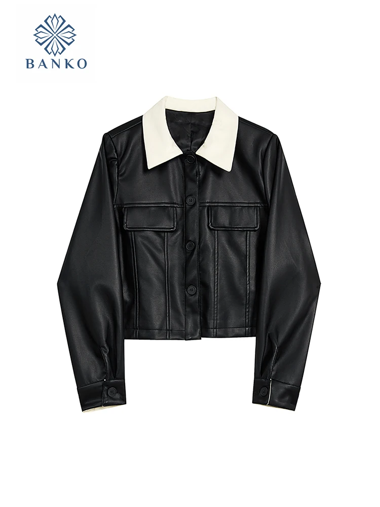 American Retro Basic Coats Turn-Down Collar Vintage Long Sleeve Outerwear High Street Leather Jacket Fashion Kpop Autumn Winter
American Retro Basic Coats Turn-Down Collar Vintage Long Sleeve Outerwear High Street Leather Jacket Fashion Kpop Autumn Winter