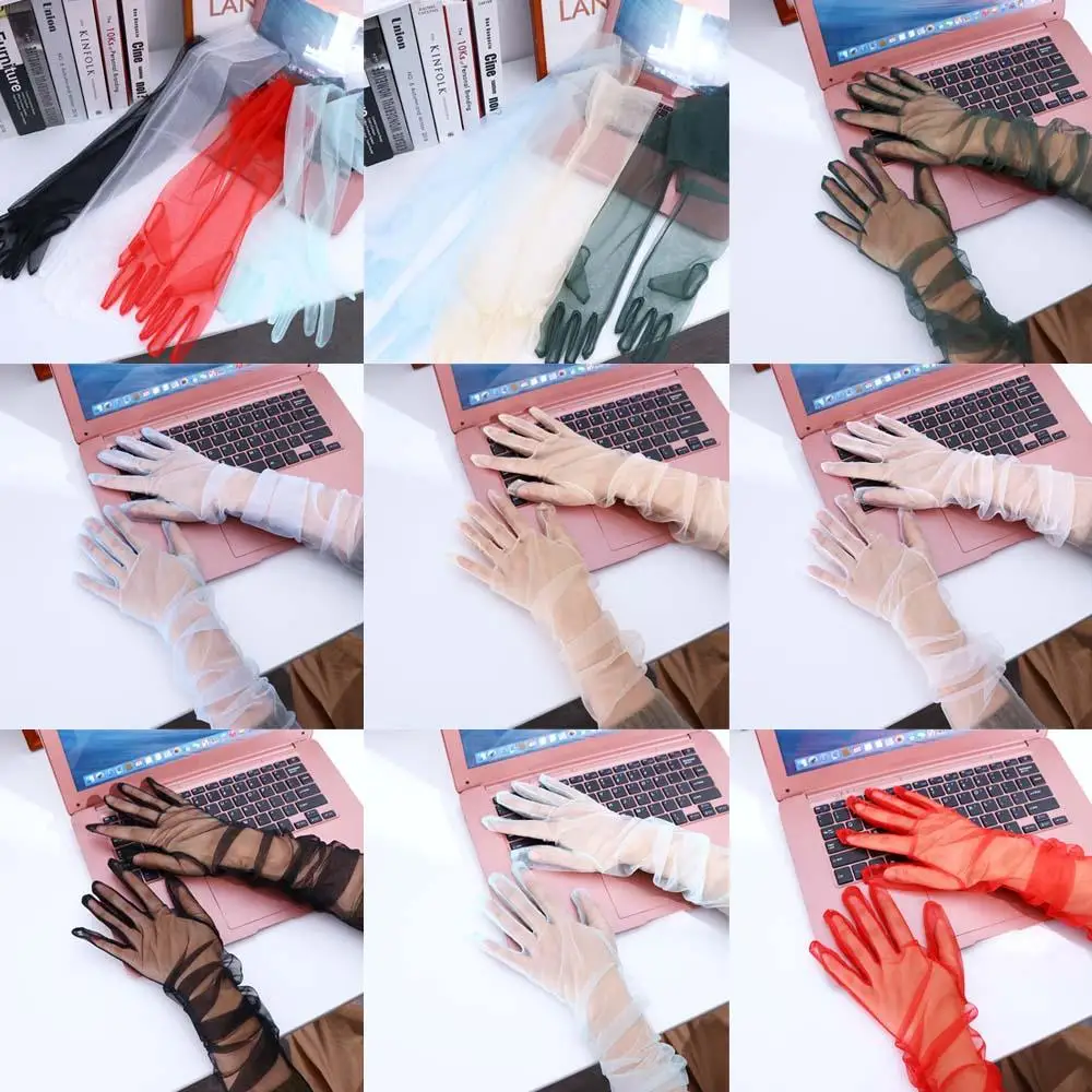 Thin Ultra Silky Full Finger Elbow Sheer Tulle Five Fingers Mitts Women Gloves Thin Gloves Lace Mitten
Thin Ultra Silky Full Finger Elbow Sheer Tulle Five Fingers Mitts Women Gloves Thin Gloves Lace Mitten