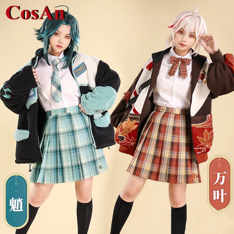 CosAn Game Genshin Impact Kaedehara Kazuha/Xiao/Klee/Tartaglia/Zhongli Cosplay Costume JK Plaid Skirt Party Role Play Clothing
CosAn Game Genshin Impact Kaedehara Kazuha/Xiao/Klee/Tartaglia/Zhongli Cosplay Costume JK Plaid Skirt Party Role Play Clothing