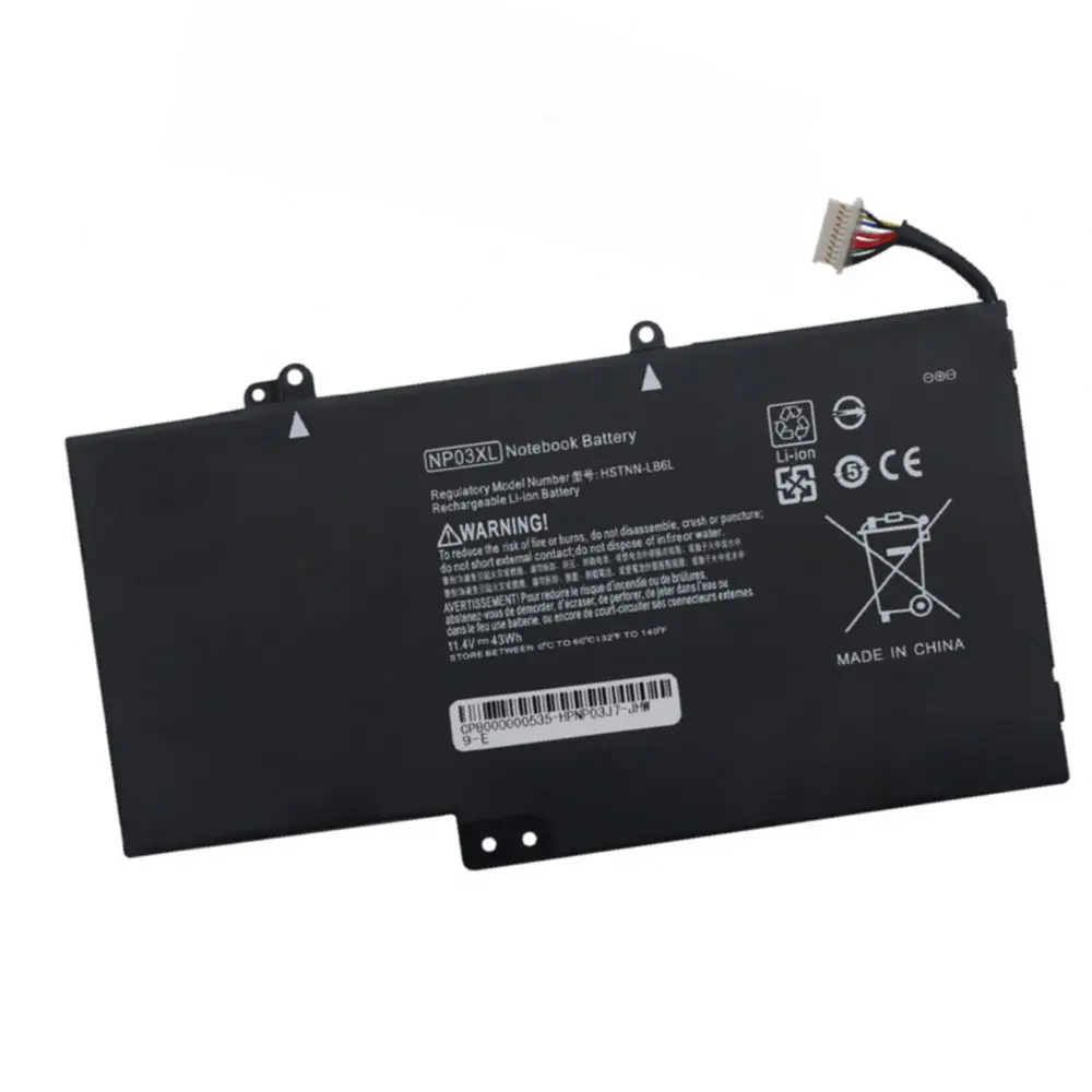 3780mah/43wh replace Battery For HP NP03XL HSTNN-LB6L TPN-Q146/147/148/149 laptop Batteries
3780mah/43wh replace Battery For HP NP03XL HSTNN-LB6L TPN-Q146/147/148/149 laptop Batteries