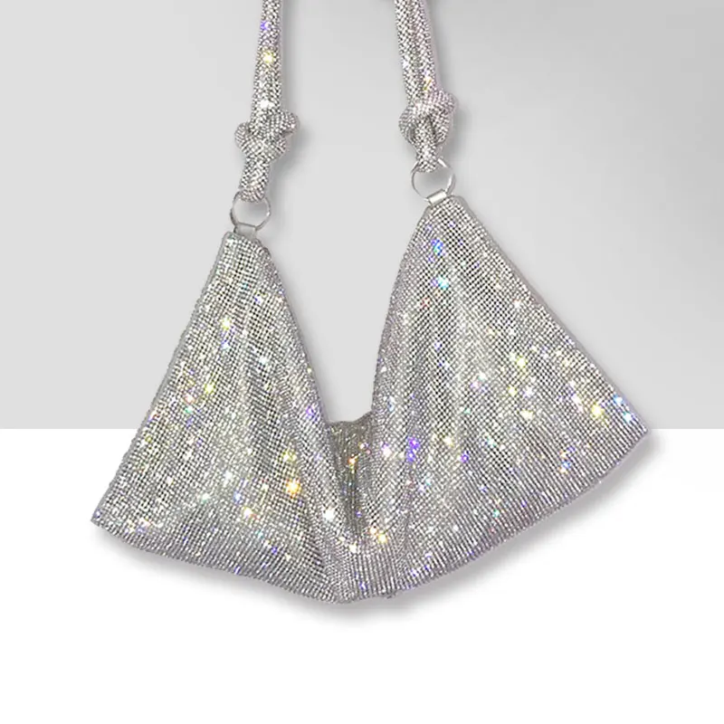 Handle Rhinestones Evening Clutch Bag silver Shiny Crystal Dinner Party Wedding Purses and Handbag Luxury Designer Shoulder Bag
Handle Rhinestones Evening Clutch Bag silver Shiny Crystal Dinner Party Wedding Purses and Handbag Luxury Designer Shoulder Bag