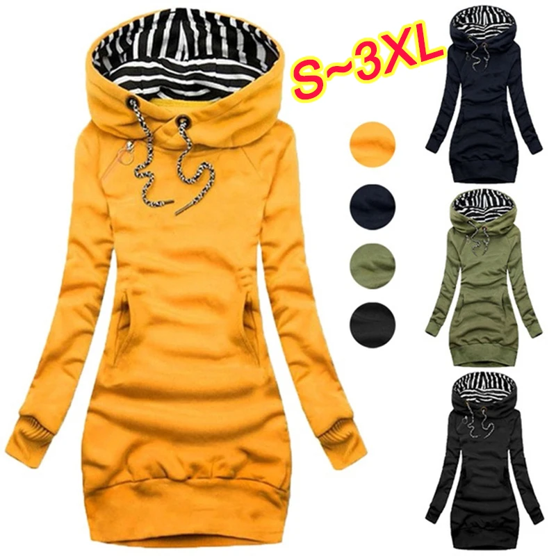 Women's Casual Solid Color Dress Long Sleeve Hoodie Dress Fashion Slim Fit Hoodie Pocket Sweater Top Dress
Women's Casual Solid Color Dress Long Sleeve Hoodie Dress Fashion Slim Fit Hoodie Pocket Sweater Top Dress