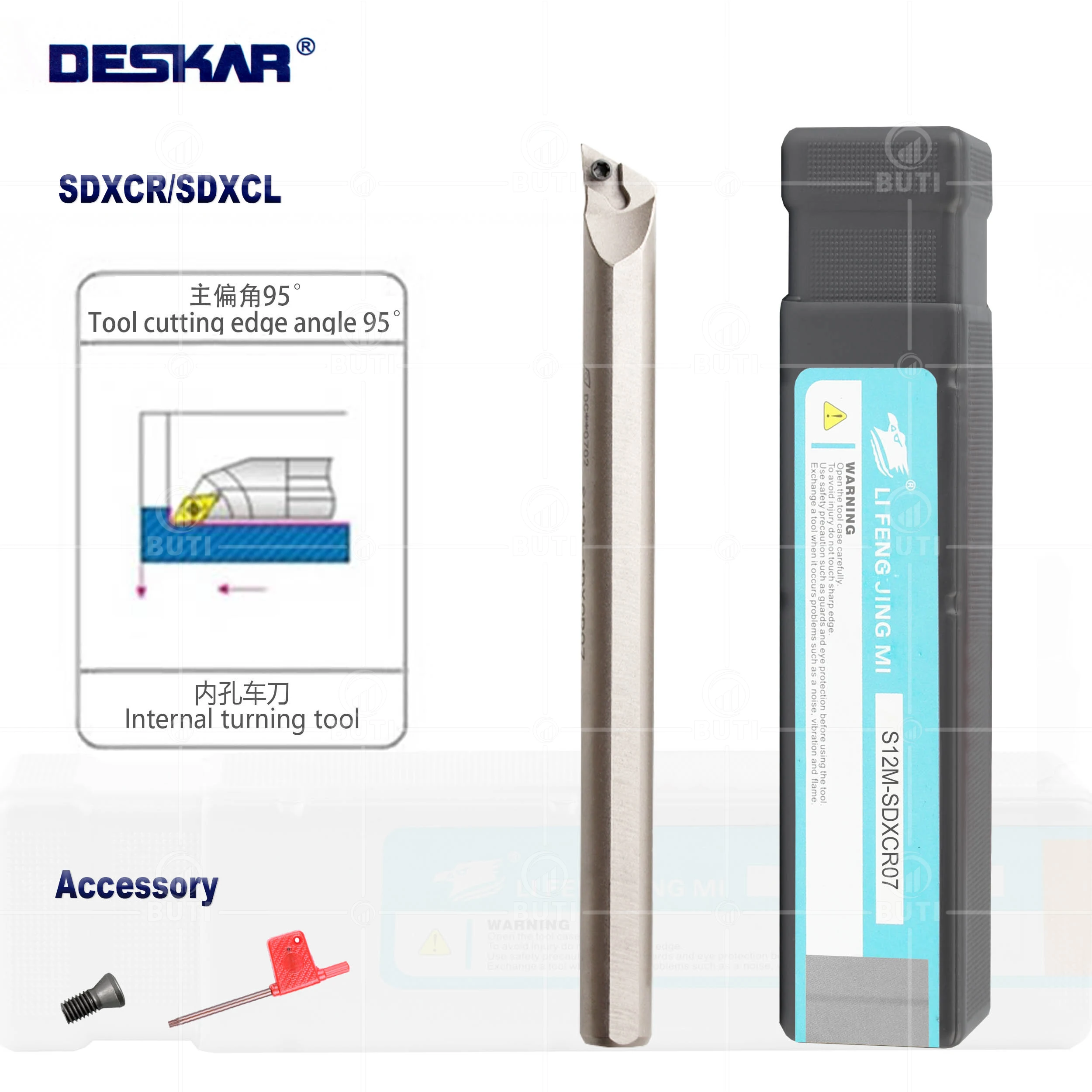 DESKAR 100% Original CNC White Tool Holder With Small Hole Lathe Cutter Internal Turning Tool SDXCR SDXCL High Speed Steel Arbor
DESKAR 100% Original CNC White Tool Holder With Small Hole Lathe Cutter Internal Turning Tool SDXCR SDXCL High Speed Steel Arbor
