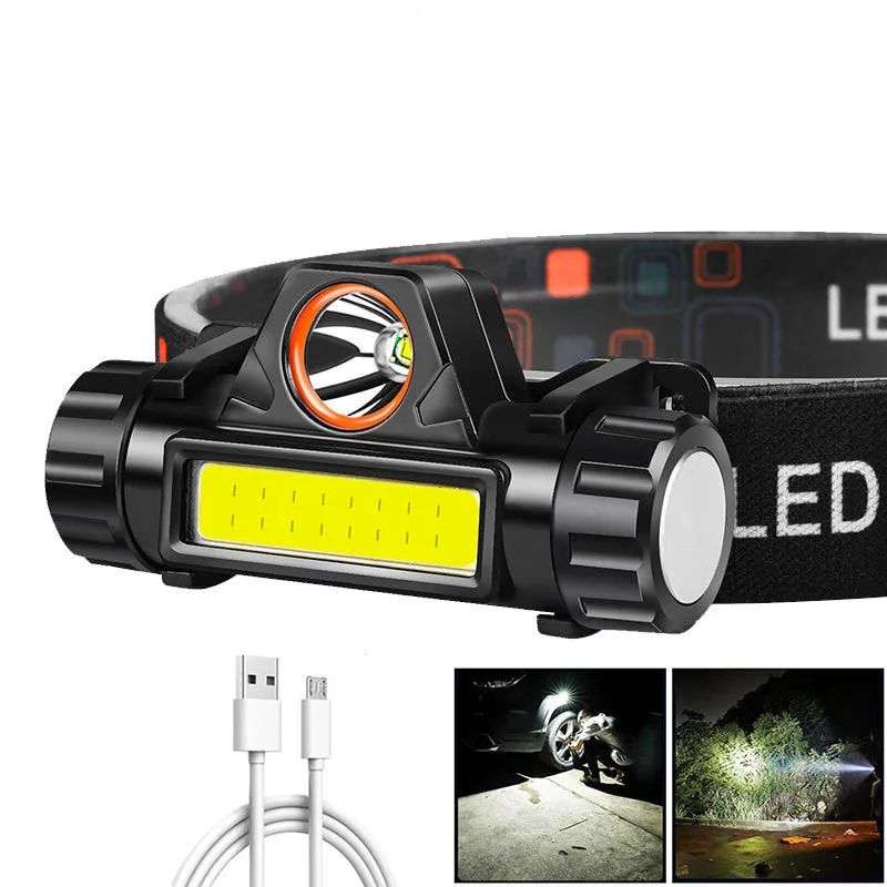 Portable mini LED Headlamp XPE+COB LED Headlight Head Lamp Flashlight Torch Lanterna head light Built-in battery for Camping
Portable mini LED Headlamp XPE+COB LED Headlight Head Lamp Flashlight Torch Lanterna head light Built-in battery for Camping