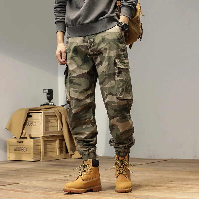 

Male Trousers Camouflage Regular Fit Hiking Men's Cargo Pants Camo Winter Korean Outdoor Oversize Slacks Cheapest Baggy New In 8