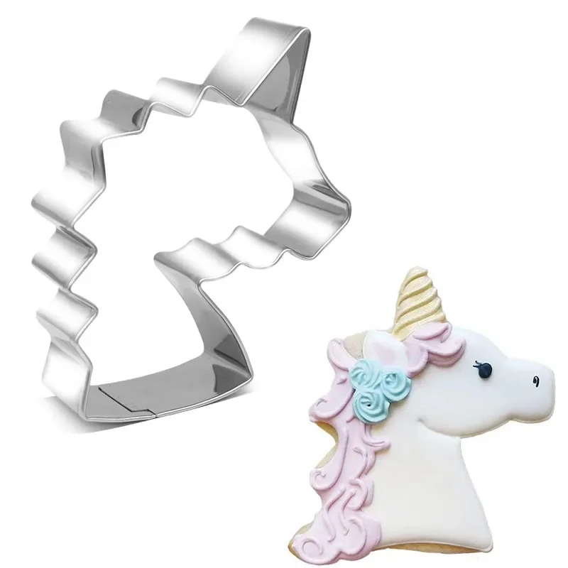 

Unicorn Cartoon Cookie Cutter Mould Stainless Steel Fondant Cake Biscuit Mold Baking Tools Birthday Party Decorations Unicorn