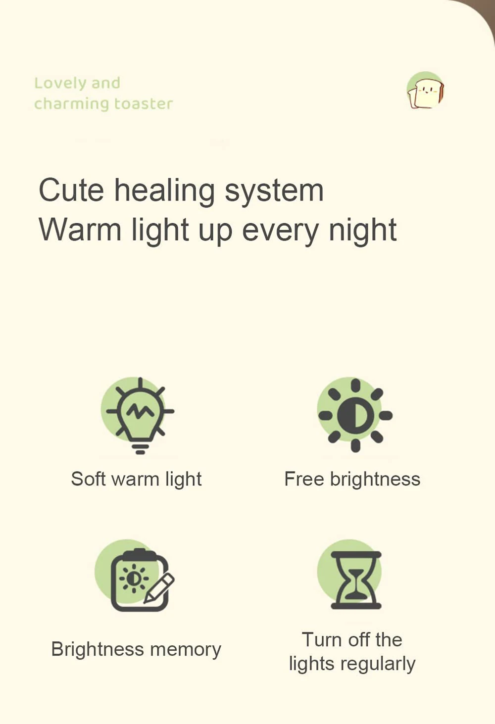 Kawaii Toaster Shape USB Night Light Kawaii Toaster Shape USB Night Light