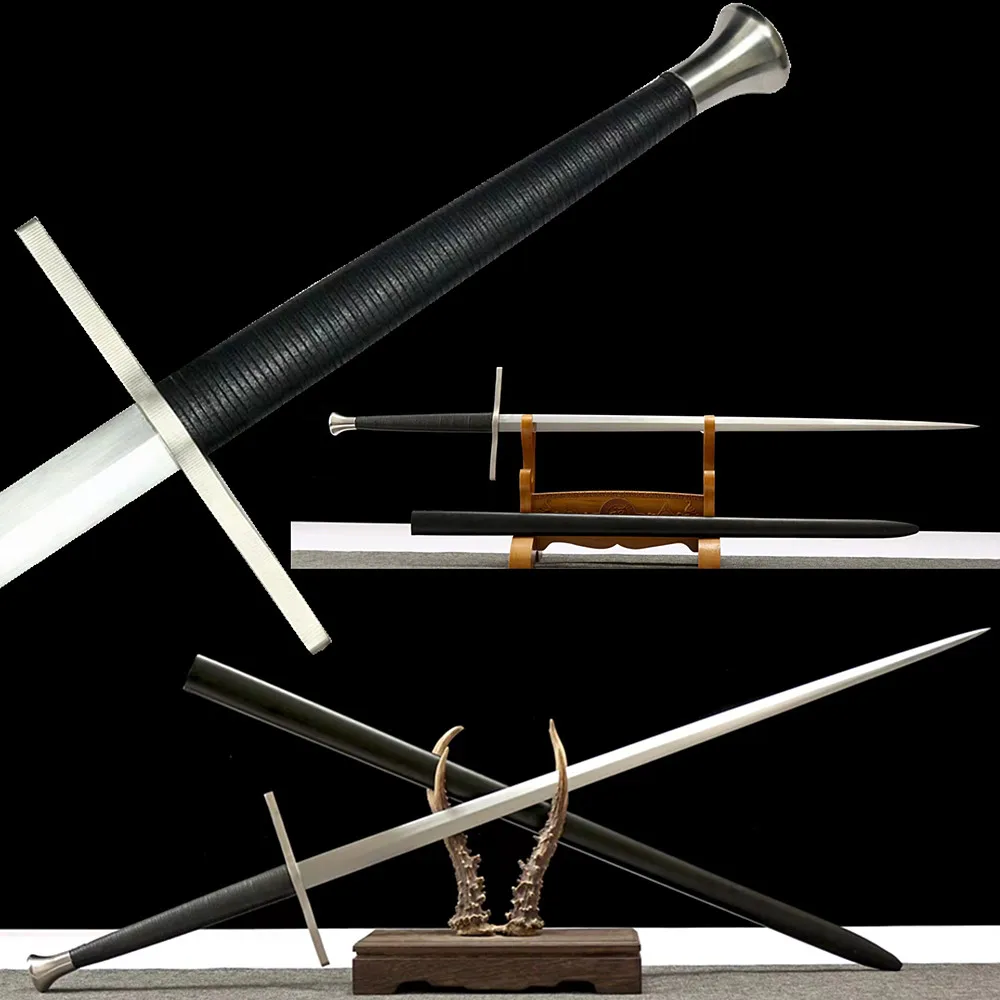 Europe Knight Sword Battle Knife Double Hand Sword Stainless Steel Blade
Europe Knight Sword Battle Knife Double Hand Sword Stainless Steel Blade
