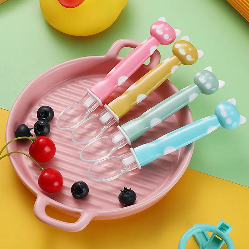 Baby silicone spoon baby feeding tableware soft head spoon cartoon supplementary spoon learn to eat spoon for kids
Baby silicone spoon baby feeding tableware soft head spoon cartoon supplementary spoon learn to eat spoon for kids