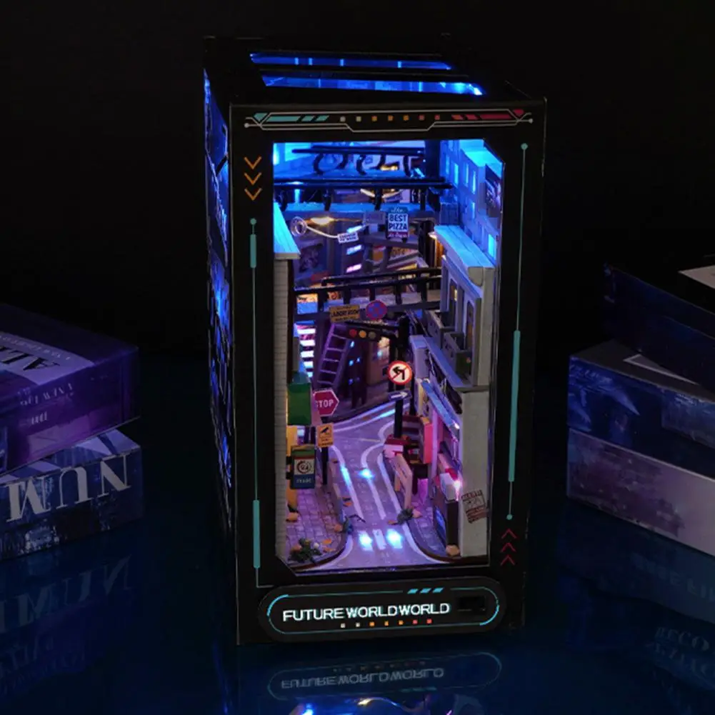 Future World Puzzle Dollhouse Enchanting Cyberpunk Book Nook Kit 3d Street View Model Miniature House for Dollhouse for Kids
Future World Puzzle Dollhouse Enchanting Cyberpunk Book Nook Kit 3d Street View Model Miniature House for Dollhouse for Kids