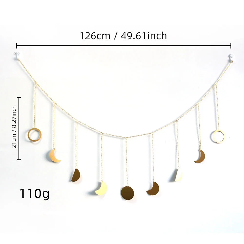 Metal Moon Phase Wall Hanging - Boho Celestial Decor 2 Sbcb555c8291d4f9f8fe362745dcc93f9o