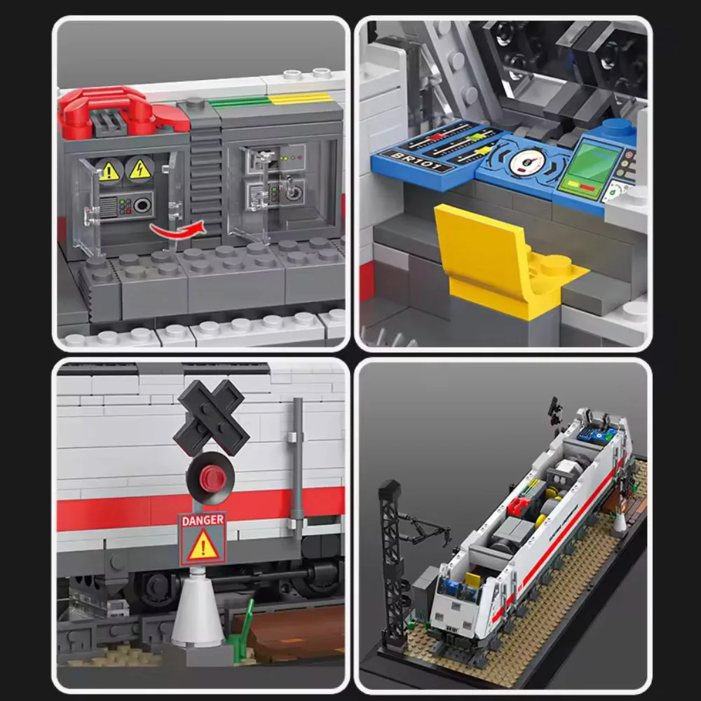 Creative IDEAS MOC Europe Germany BR101 Electric Locomotive Train Building Blocks Assembling Model Toys Steam Gift For Toy Creative IDEAS MOC Europe Germany BR101 Electric Locomotive Train Building Blocks Assembling Model Toys Steam Gift For Toy