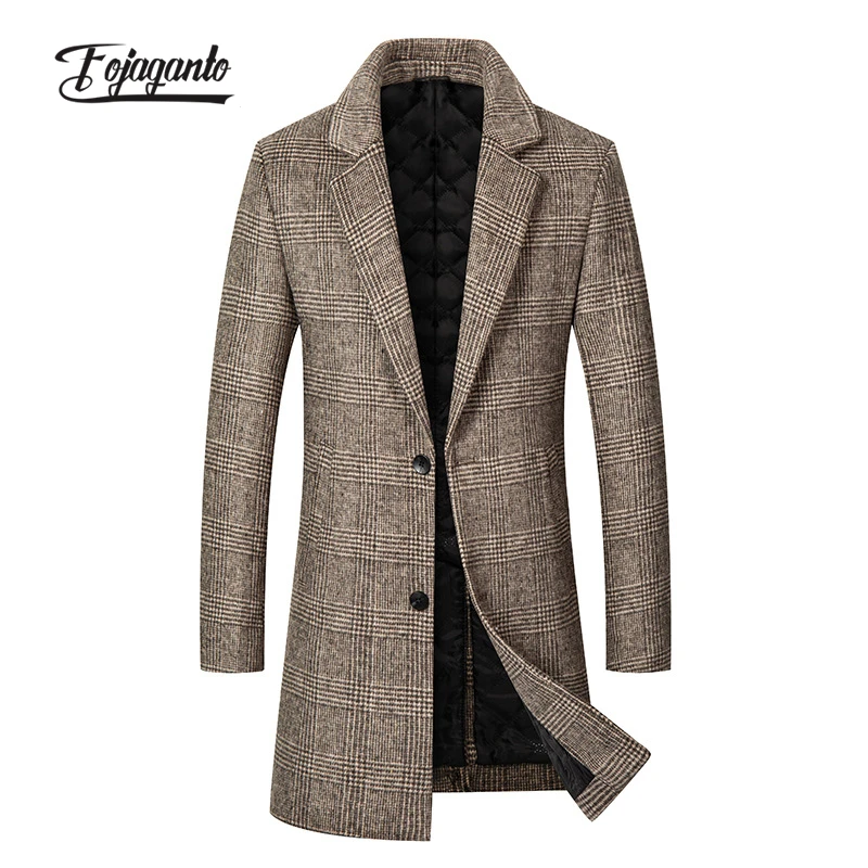 FOJAGANTO Winter Brand Plaid Wool Blend Coat Men High Quality Men Fashion Luxurious Wool Coats Casual Long Wool Overcoat Male
FOJAGANTO Winter Brand Plaid Wool Blend Coat Men High Quality Men Fashion Luxurious Wool Coats Casual Long Wool Overcoat Male