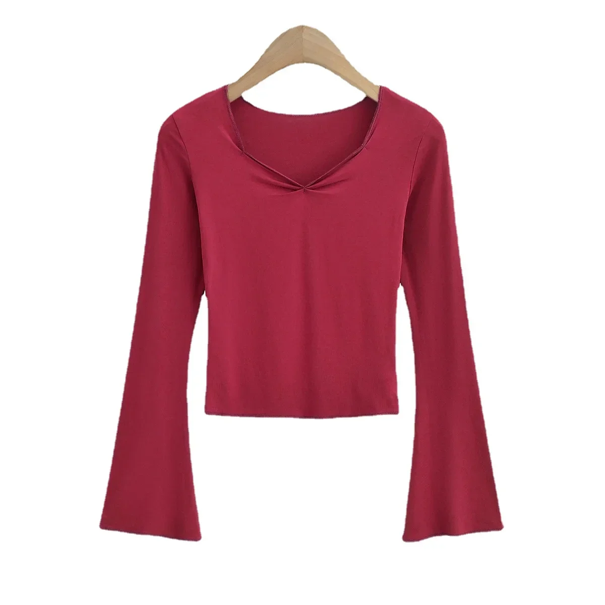 Женское пикантное мягкое нижнее белье с V-образным вырезом и расклешенными рукавами
Женское пикантное мягкое нижнее белье с V-образным вырезом и расклешенными рукавами