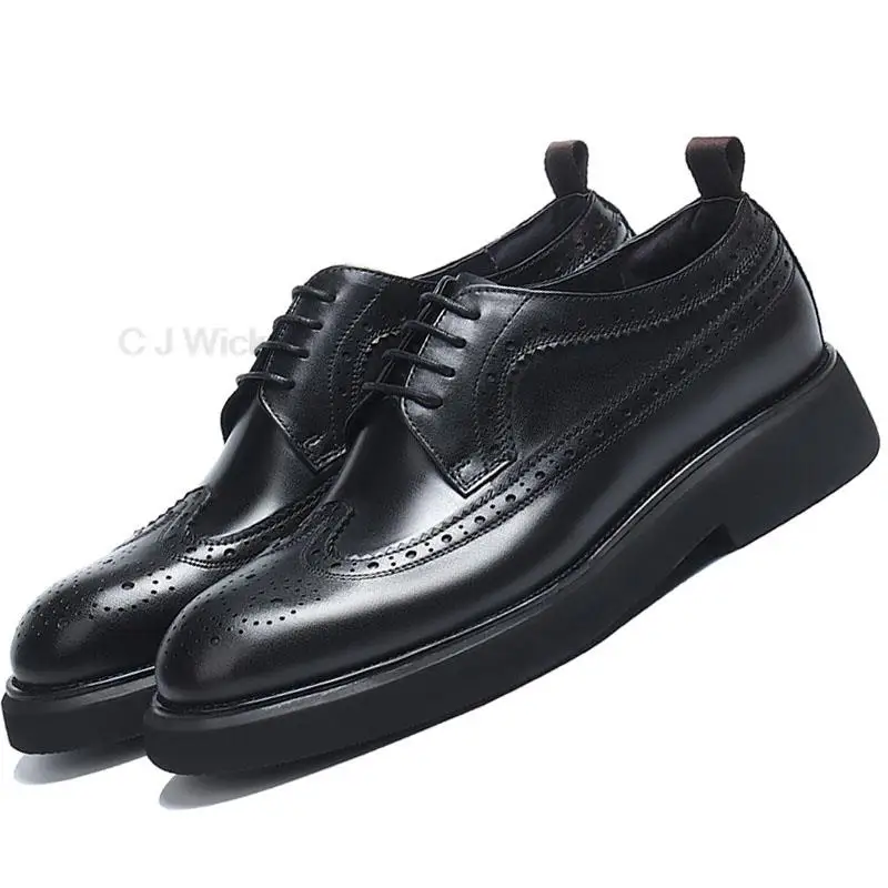 Luxury Italian Mens Derby Shoes Genuine Leather Black Brown Handmade Round Head Lace Up Weedding Office Dress Shoes For Men
Luxury Italian Mens Derby Shoes Genuine Leather Black Brown Handmade Round Head Lace Up Weedding Office Dress Shoes For Men