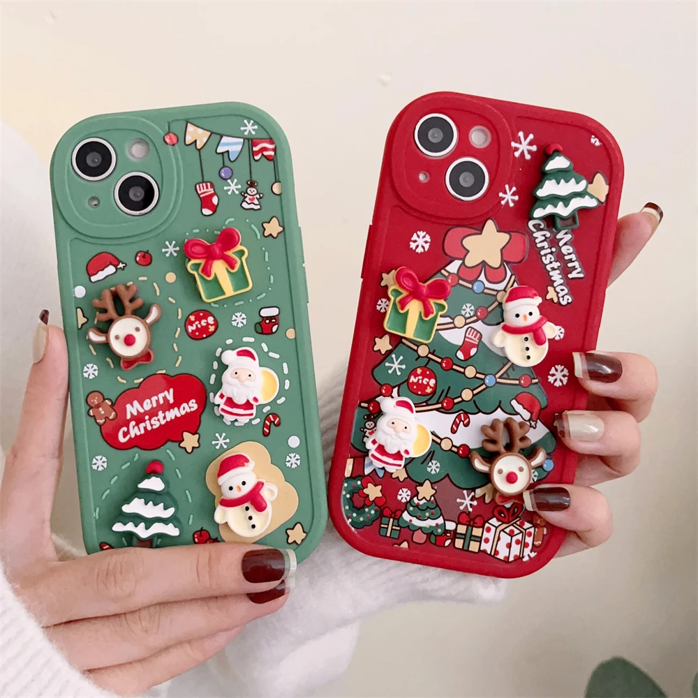 Cute Cartoon 3D Santa Claus Elk Snowman Christmas Tree Soft Case For iPhone 15 Pro Max 14 Pro Max 13 12 11 XS Max XR Back Cover
Cute Cartoon 3D Santa Claus Elk Snowman Christmas Tree Soft Case For iPhone 15 Pro Max 14 Pro Max 13 12 11 XS Max XR Back Cover