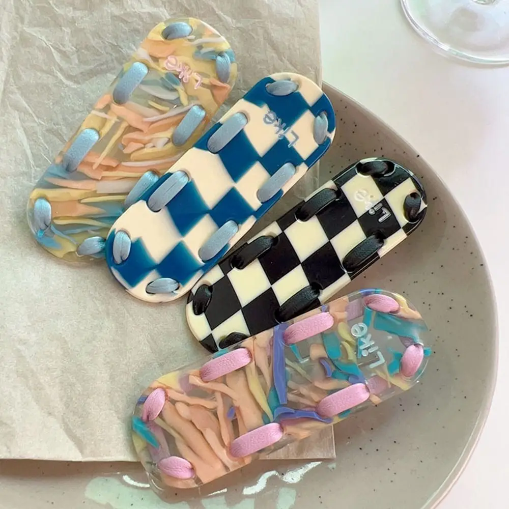 Acetic Acid Checkerboard Duckbill Clip Fashion Korean Style Y2k Headwear Hairpin Girls
Acetic Acid Checkerboard Duckbill Clip Fashion Korean Style Y2k Headwear Hairpin Girls