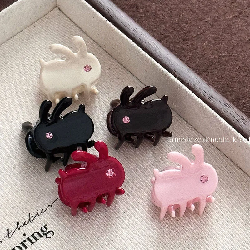 

Cute Mini Acetate Hair Claw Clips Animal Rabbit Geometric Hair Clamps Grab Small Size Shark Clip Vintage Women Hair Accessories