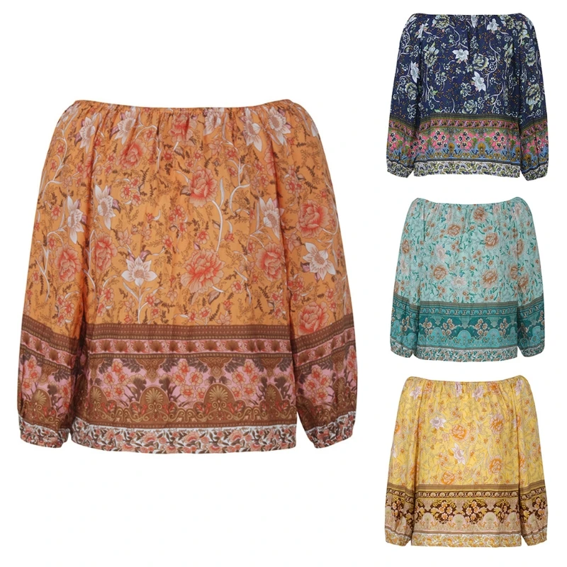 Women's 2021 spring and summer bohemian holiday style thin long-sleeved retro lace-up print sexy tops
Women's 2021 spring and summer bohemian holiday style thin long-sleeved retro lace-up print sexy tops