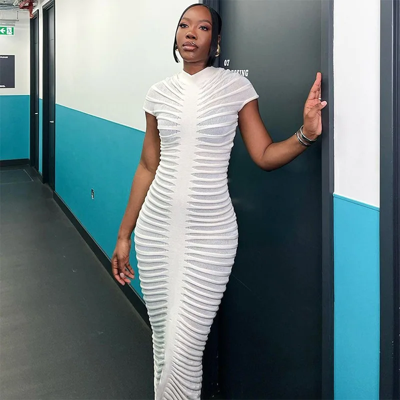 Knit Women Bodycon White Dress Elegant Shorts Sleeve Striped See Through Vestidos Autumn Solid Skinny Elastic O-Neck Streetwear
Knit Women Bodycon White Dress Elegant Shorts Sleeve Striped See Through Vestidos Autumn Solid Skinny Elastic O-Neck Streetwear