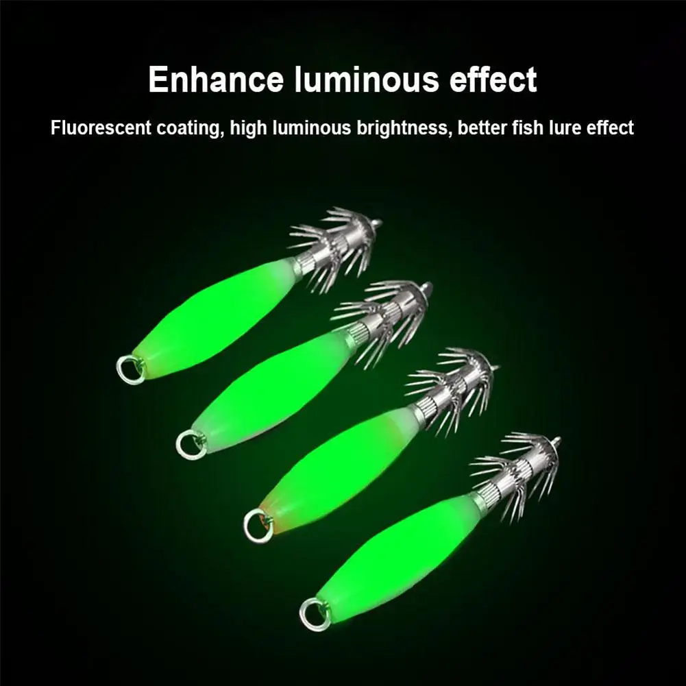 5pcs Luminous Squid Jig Hooks Octopus Fishing Baits Set With Double Layer Hook For Freshwater Seawater
5pcs Luminous Squid Jig Hooks Octopus Fishing Baits Set With Double Layer Hook For Freshwater Seawater