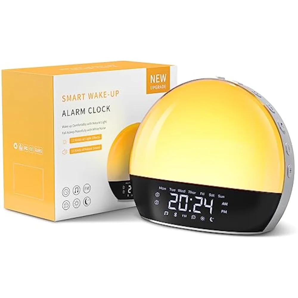 Будильник Cabtick Sunrise, звуковой аппарат с Bluetooth-динамиком, имитация восхода и заката, Повтор сигнала, искусство
Будильник Cabtick Sunrise, звуковой аппарат с Bluetooth-динамиком, имитация восхода и заката, Повтор сигнала, искусство