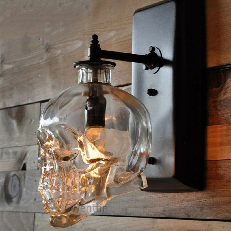 Retro Skull Bones Wall Lamp Vintage Glass Bottle Wall Sconce Light Fixtures Bedroom Bar Industrial Lamp Loft Decor Home Lighting
Retro Skull Bones Wall Lamp Vintage Glass Bottle Wall Sconce Light Fixtures Bedroom Bar Industrial Lamp Loft Decor Home Lighting