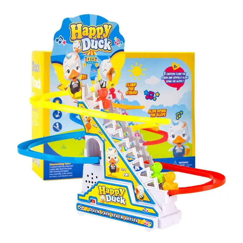 Electric Duck Climbing Stairs Toy Children Roller Coaster Toy Set Electric Light Music Amusement Climb Stairs Track Toy Gifts
Electric Duck Climbing Stairs Toy Children Roller Coaster Toy Set Electric Light Music Amusement Climb Stairs Track Toy Gifts